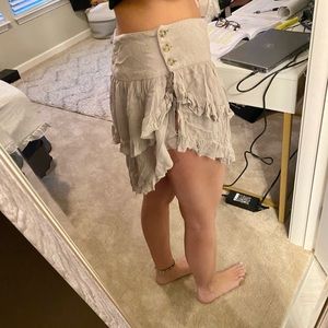 Free People grey button skirt size XS ! 🤍